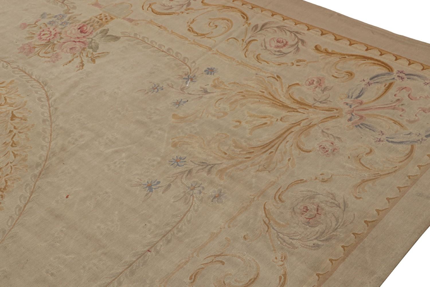 Antique Aubusson Flatweave and Oversized Gallery Runner