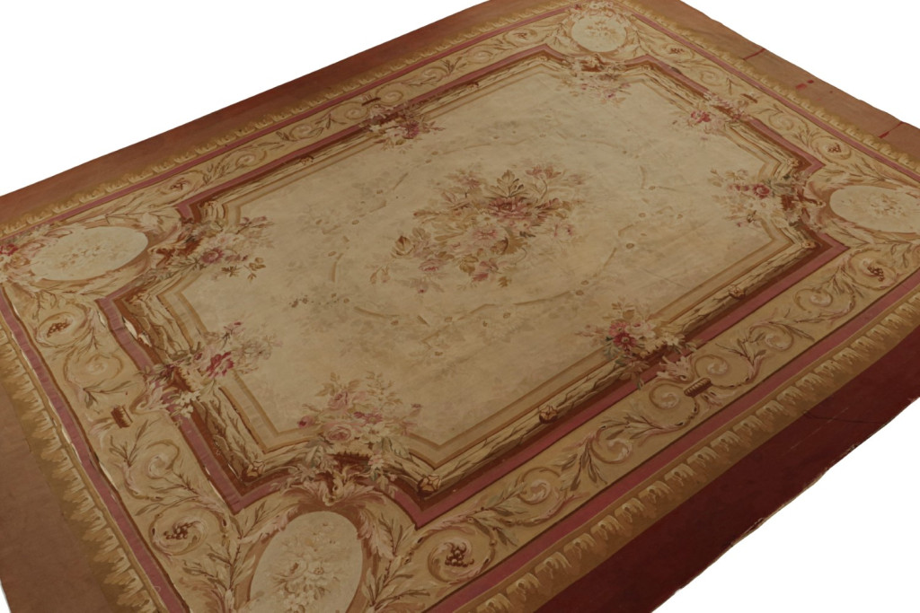 Antique Aubusson Flatweave and Oversized Rug