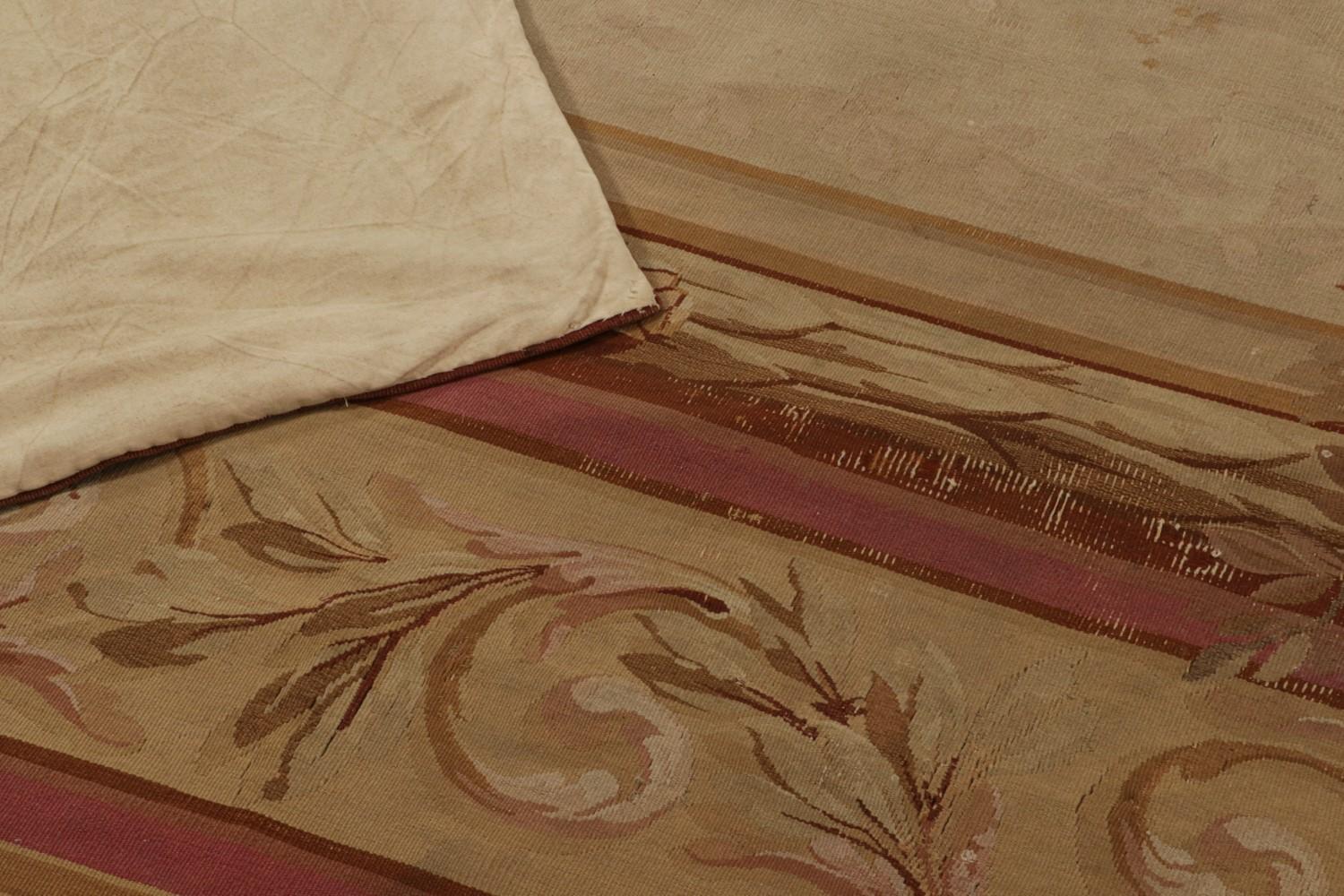 Antique Aubusson Flatweave and Oversized Rug