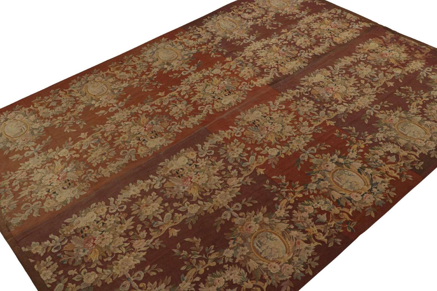 Vintage Aubusson Flatweave Rug
