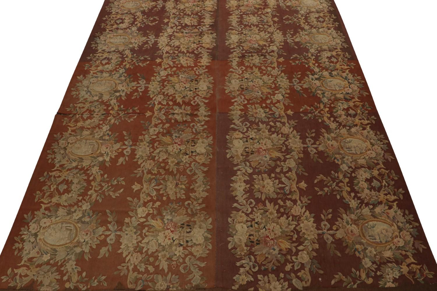 Vintage Aubusson Flatweave Rug