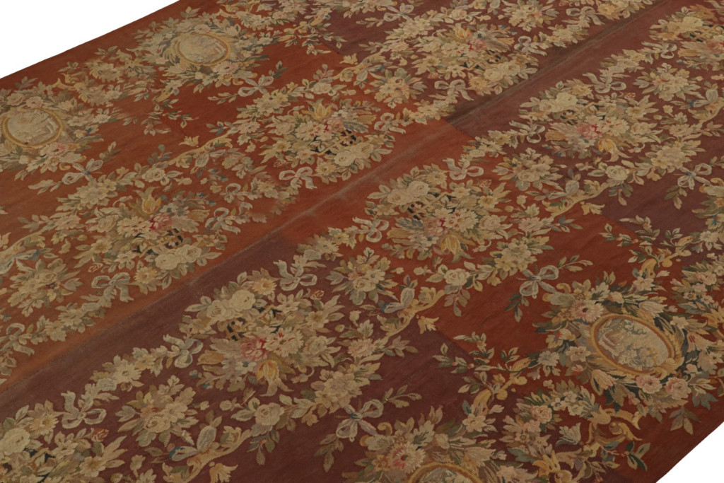 Vintage Aubusson Flatweave Rug