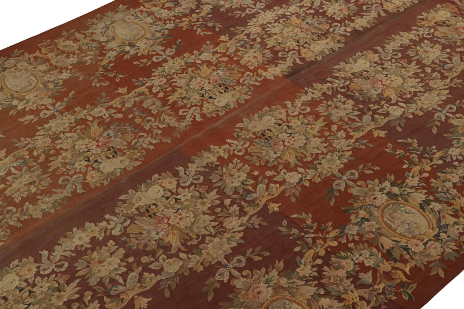 Vintage Aubusson Flatweave Rug