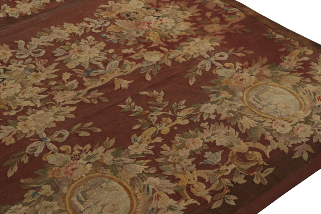 Vintage Aubusson Flatweave Rug