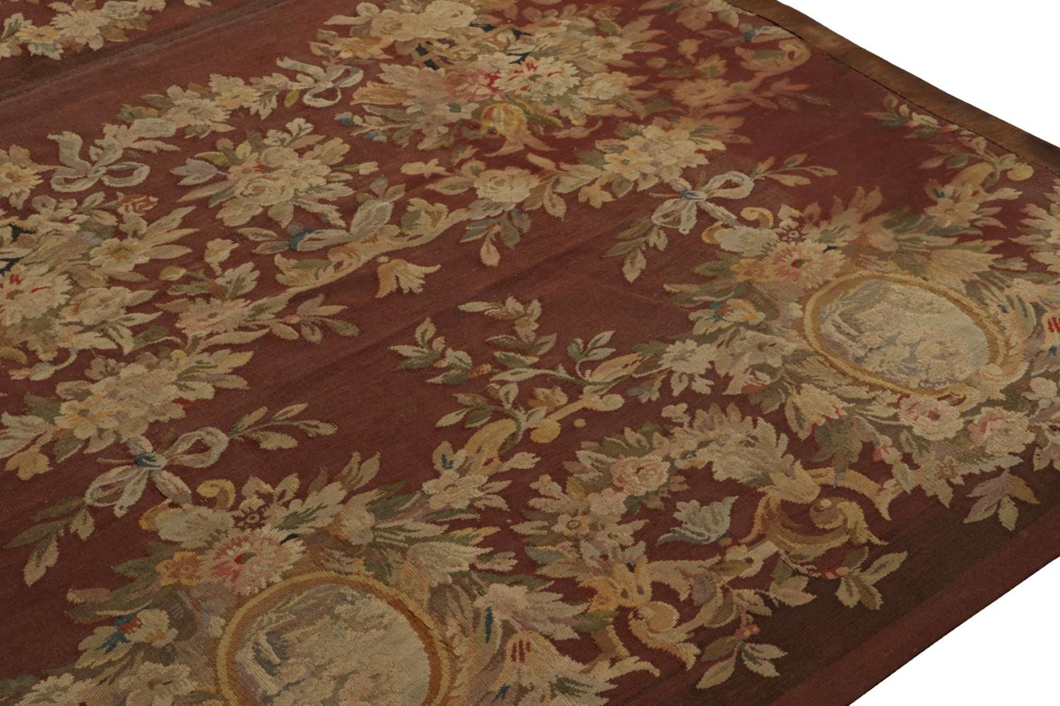 Vintage Aubusson Flatweave Rug