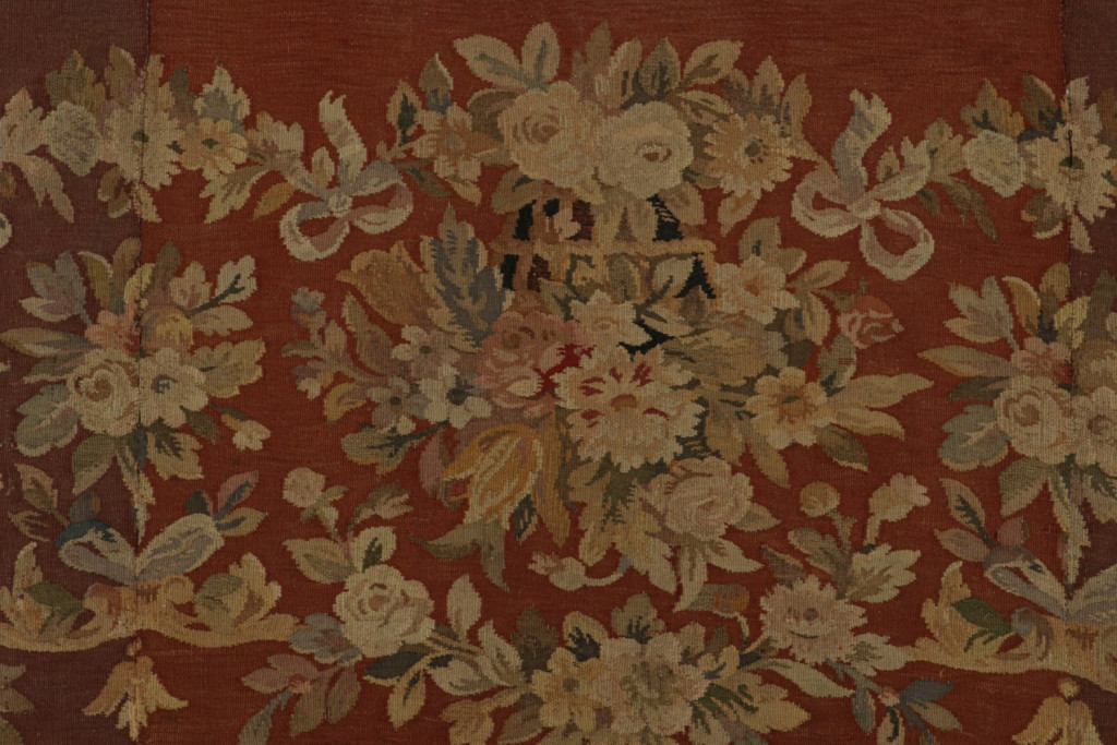 Vintage Aubusson Flatweave Rug