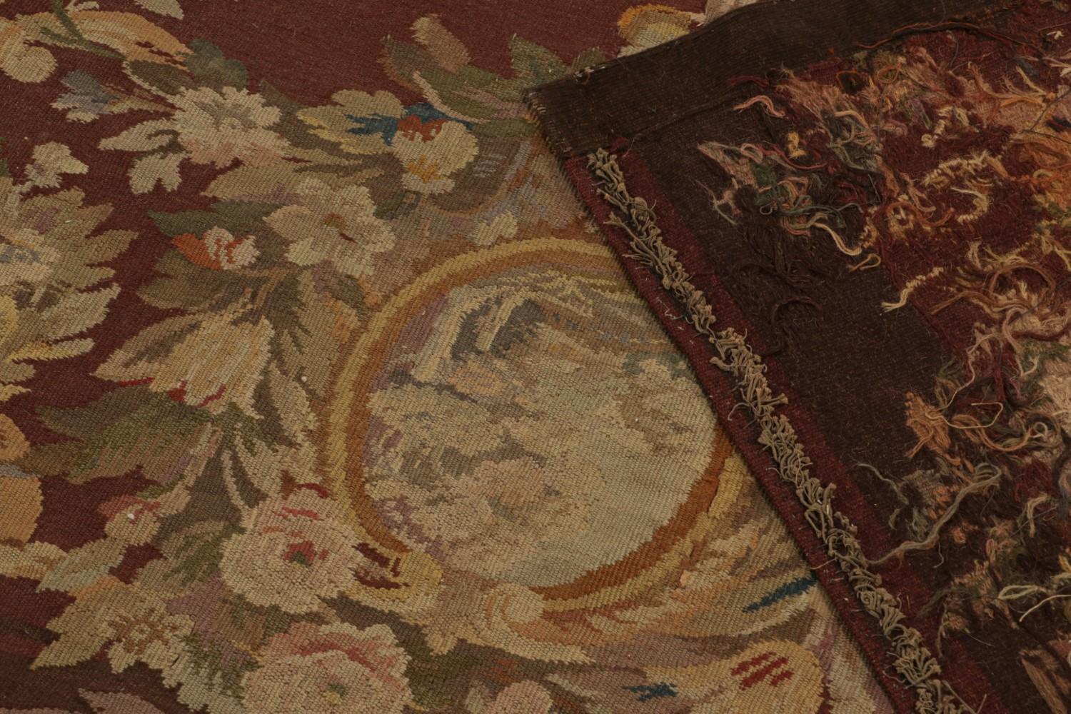 Vintage Aubusson Flatweave Rug