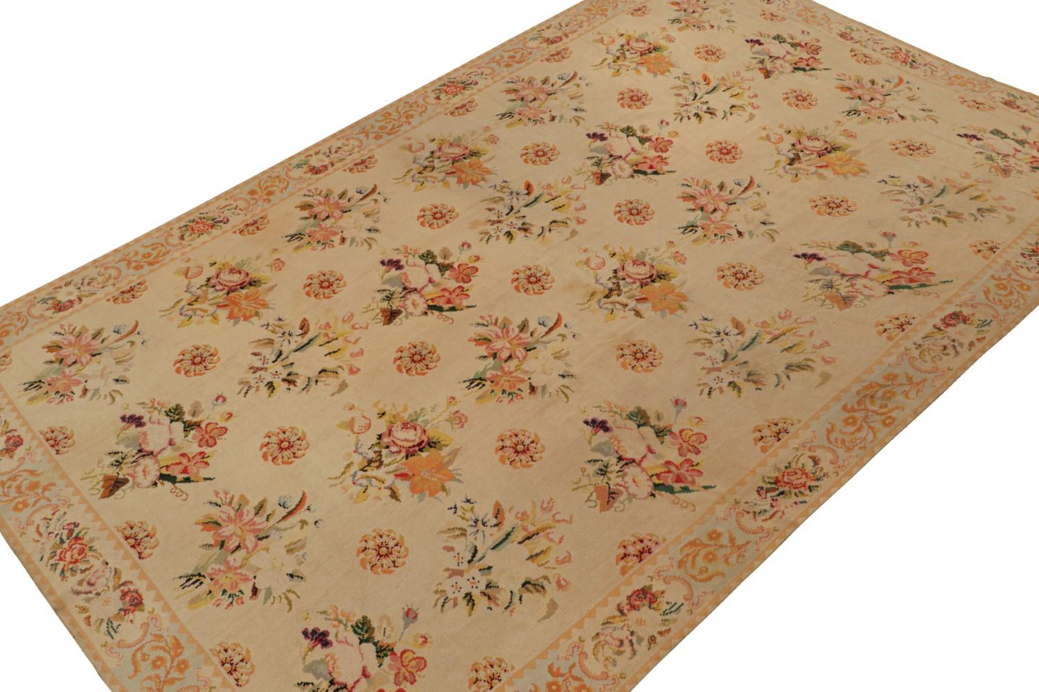 Antique French Needlepoint Style Rug