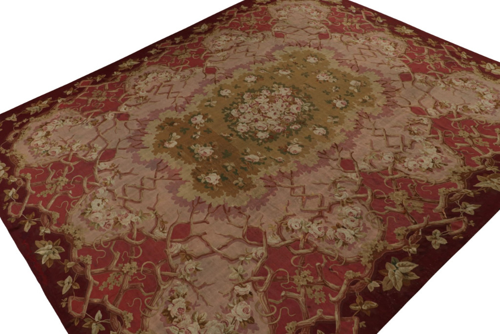 Antique Aubusson Flatweave Rug