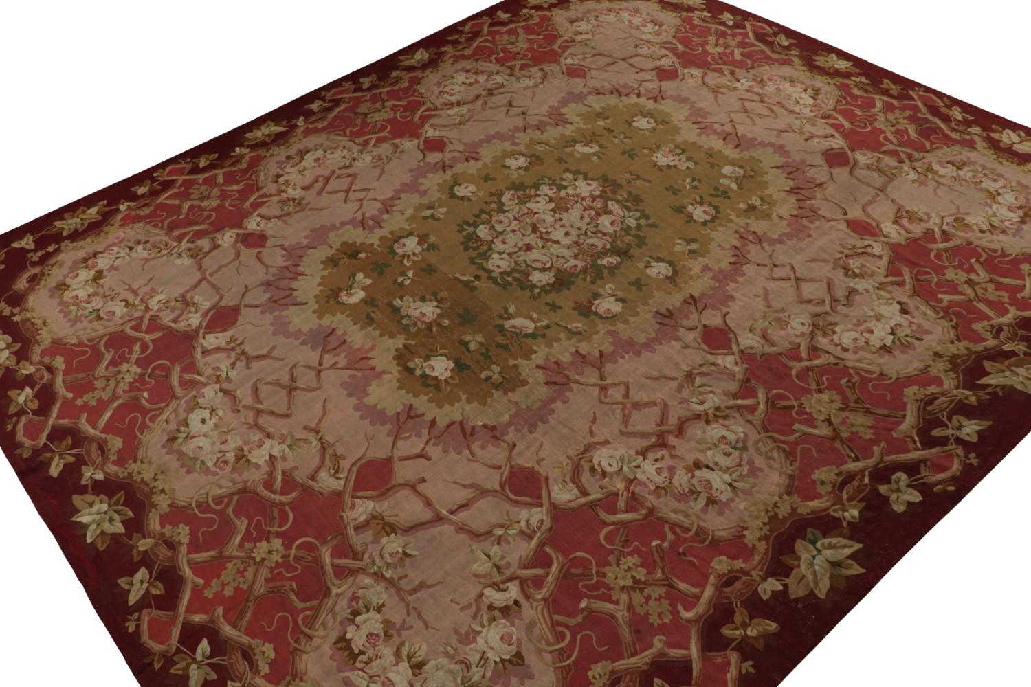 Antique Aubusson Flatweave Rug