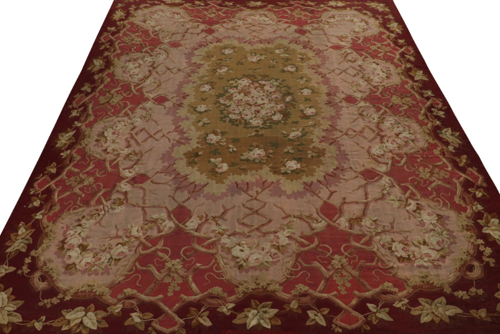 Antique Aubusson Flatweave Rug