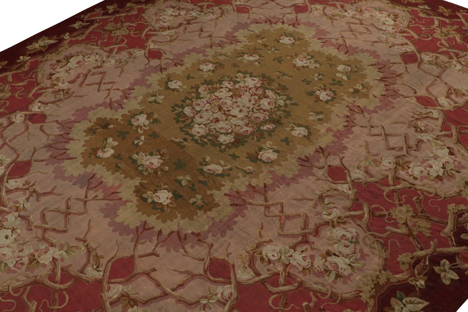 Antique Aubusson Flatweave Rug