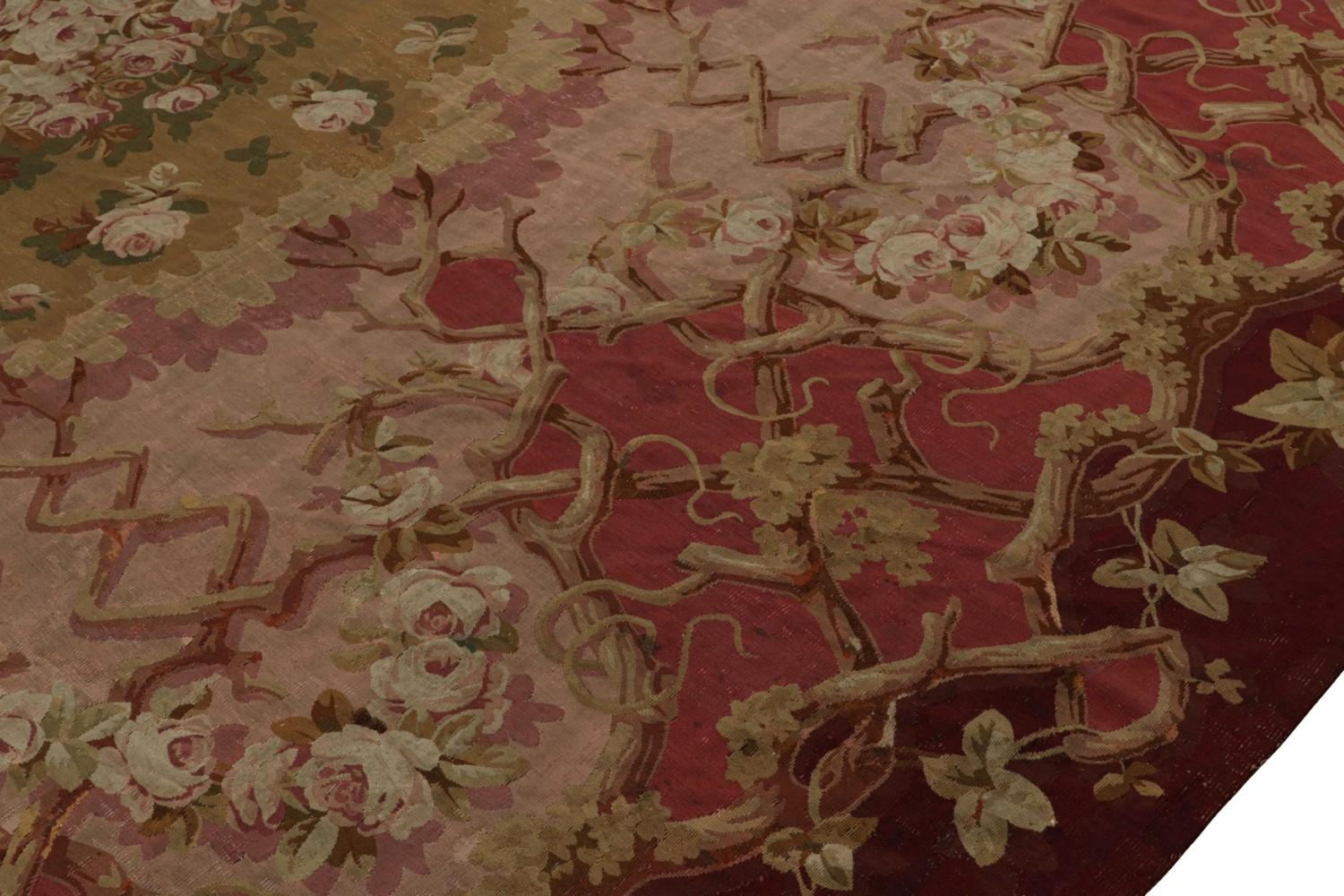 Antique Aubusson Flatweave Rug