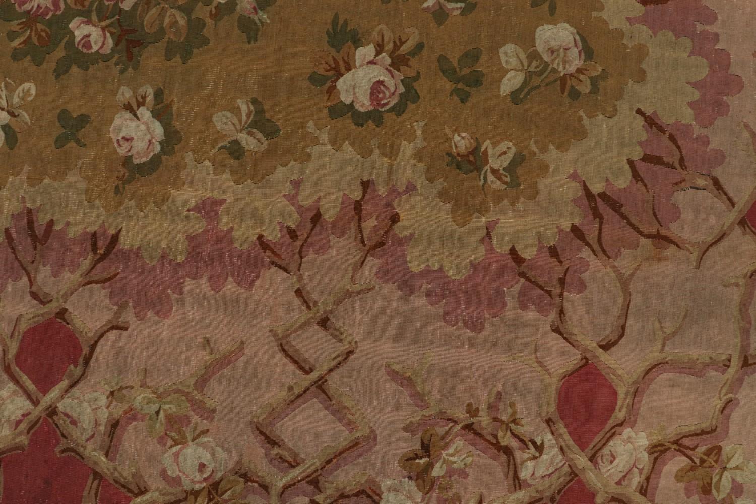 Antique Aubusson Flatweave Rug