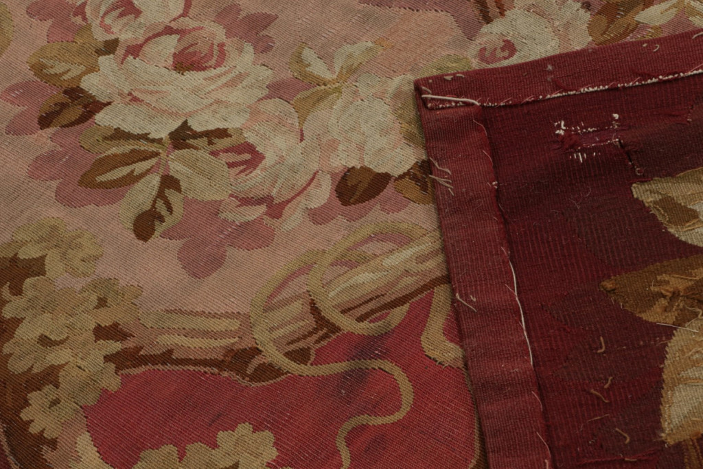 Antique Aubusson Flatweave Rug