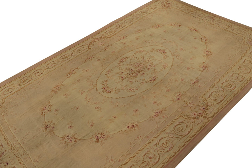 Antique Aubusson Flatweave and Oversized Rug