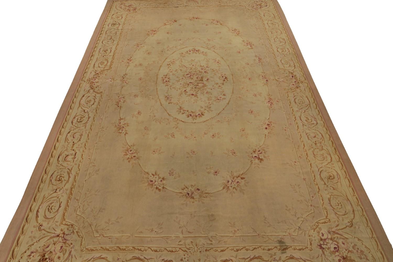 Antique Aubusson Flatweave and Oversized Rug
