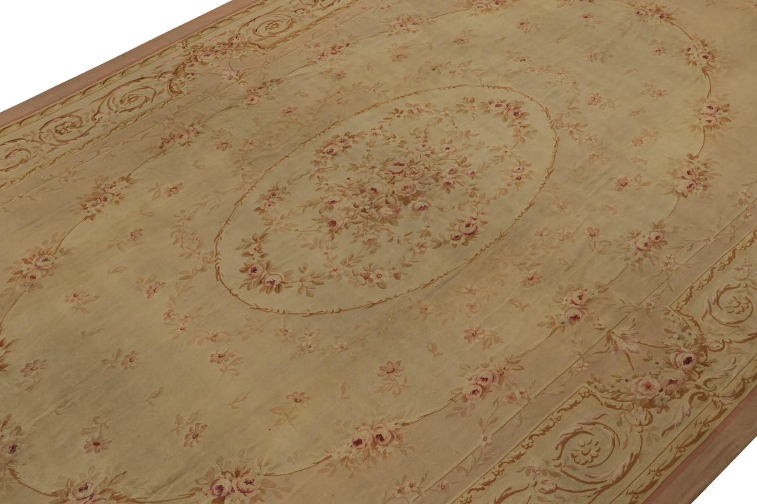 Antique Aubusson Flatweave and Oversized Rug