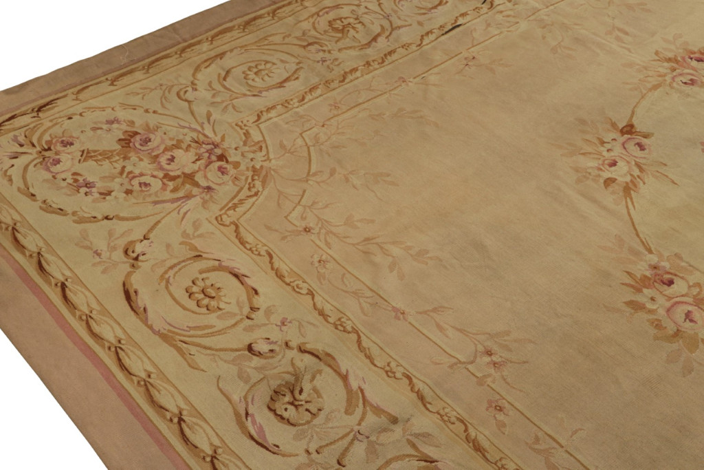 Antique Aubusson Flatweave and Oversized Rug