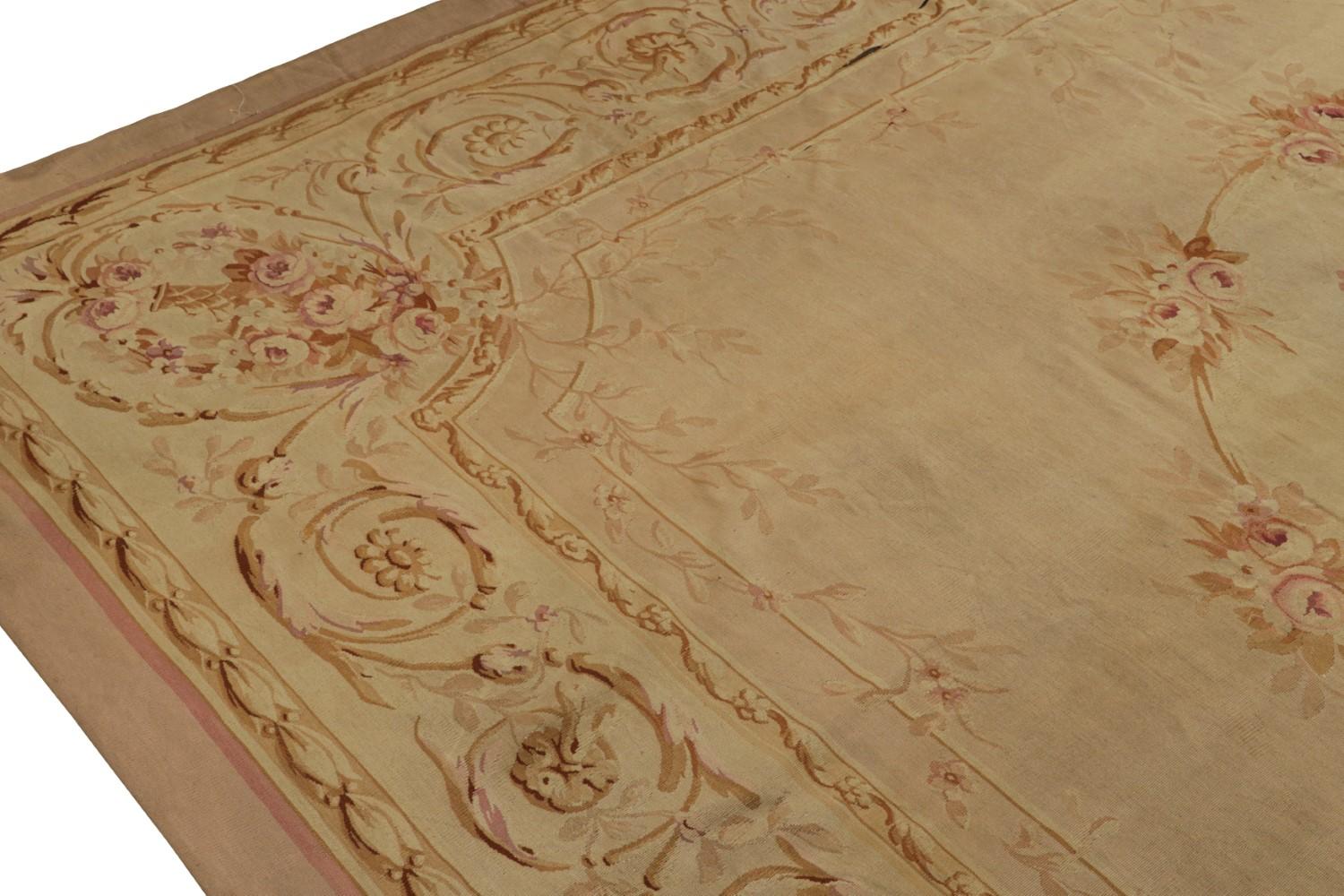 Antique Aubusson Flatweave and Oversized Rug
