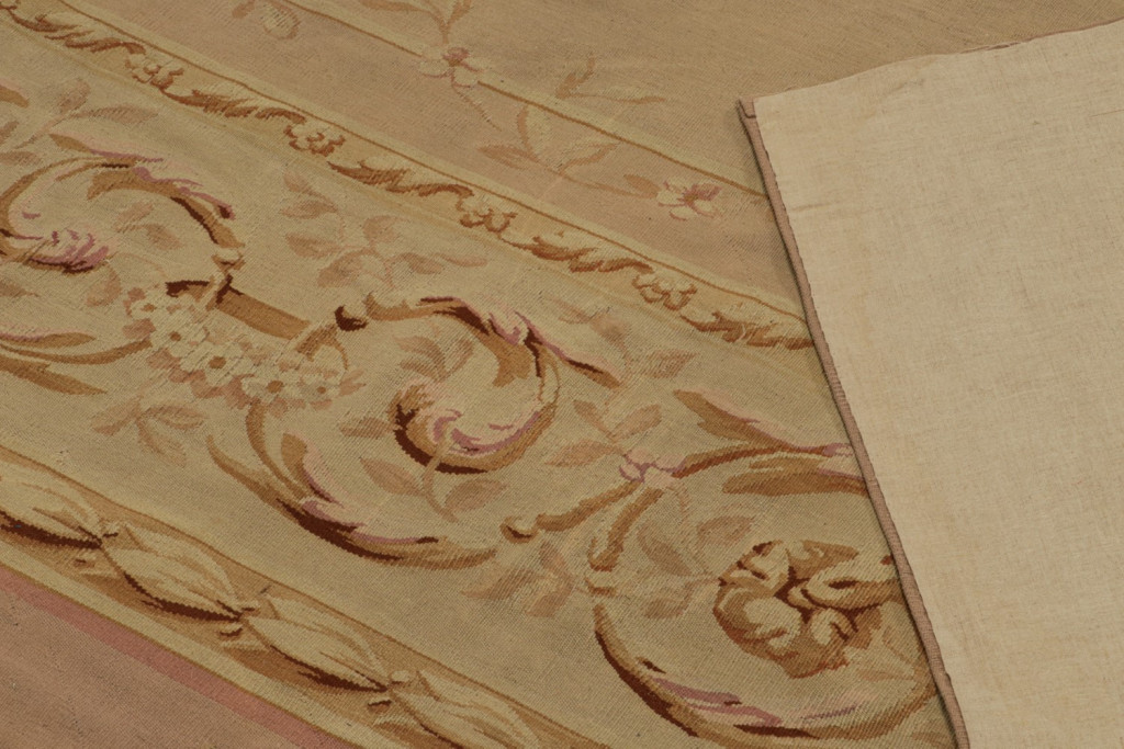 Antique Aubusson Flatweave and Oversized Rug