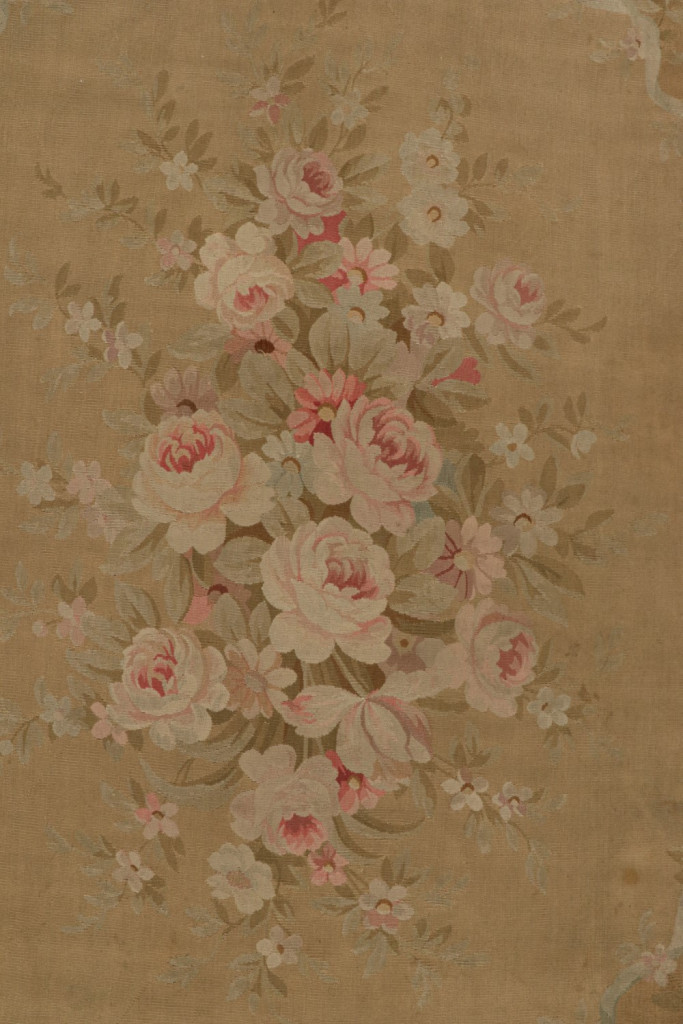 Antique Aubusson Flatweave and Oversized Oval Rug