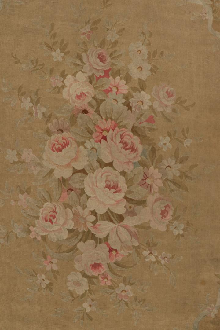Antique Aubusson Flatweave and Oversized Oval Rug