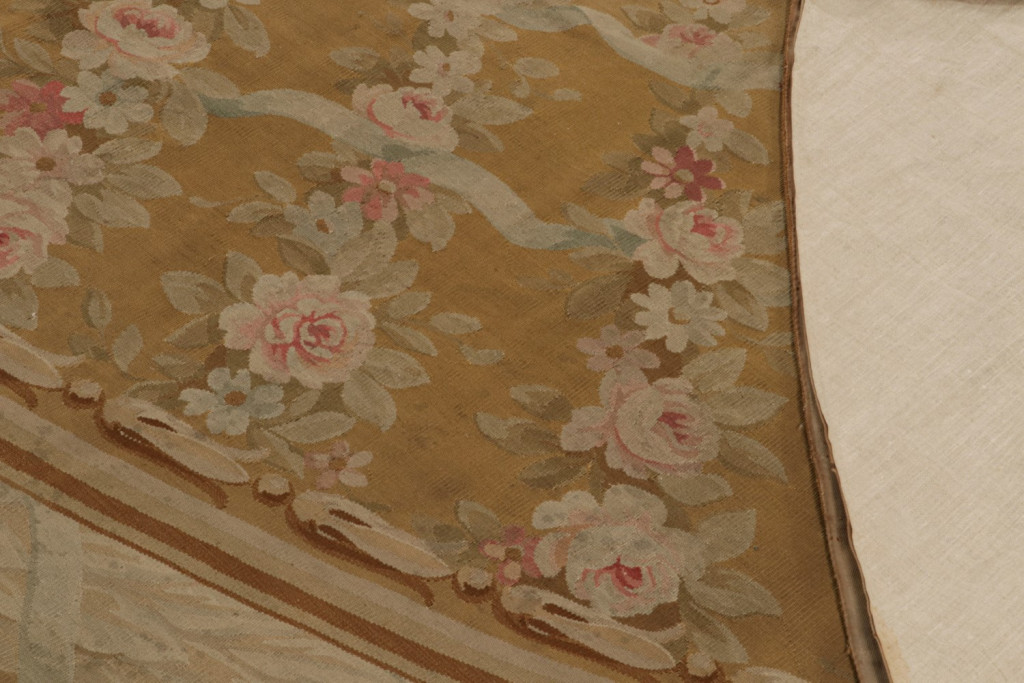 Antique Aubusson Flatweave and Oversized Oval Rug