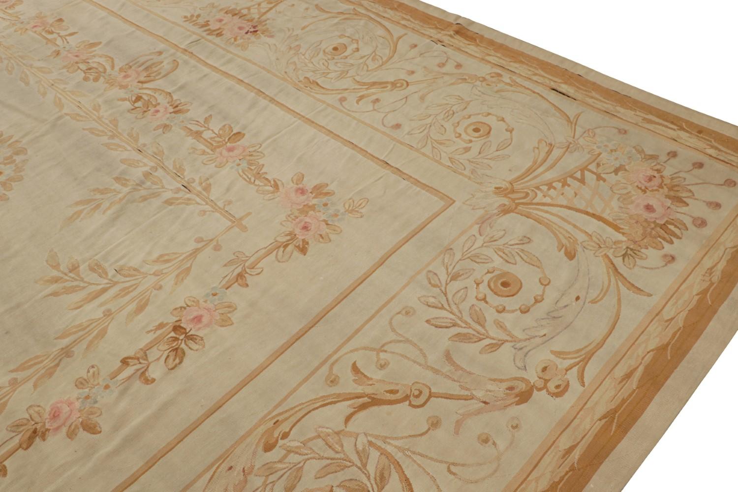 Antique Aubusson Flatweave and Oversized Rug