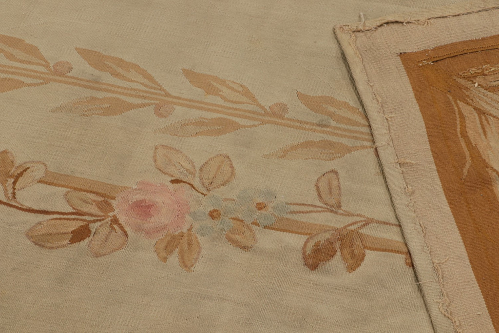 Antique Aubusson Flatweave and Oversized Rug