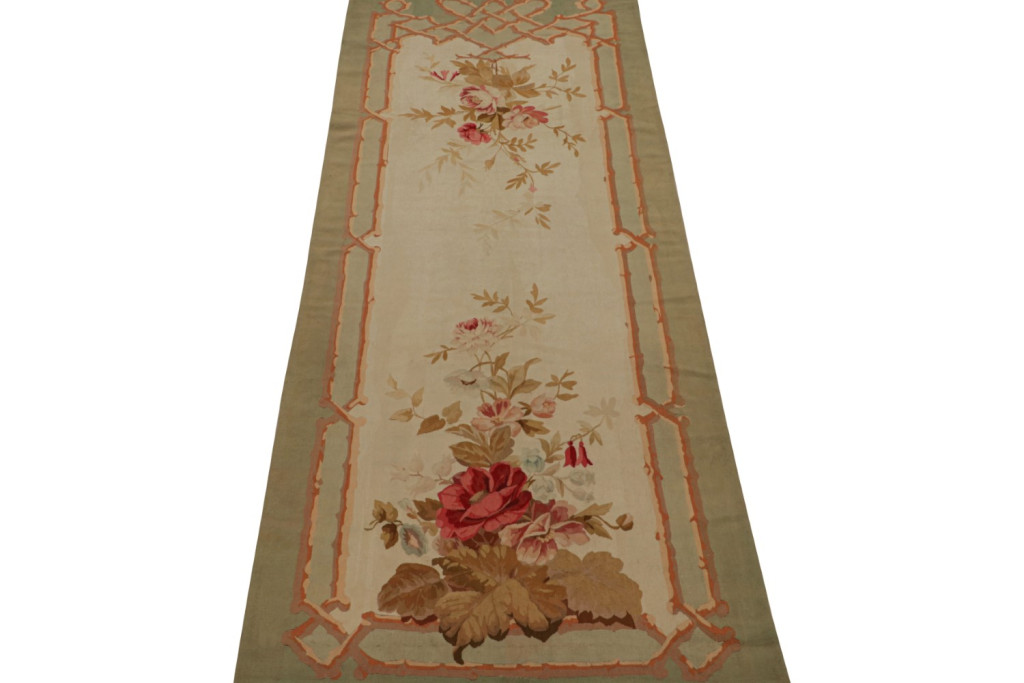 Antique French Aubusson Tapestry Runner Rug