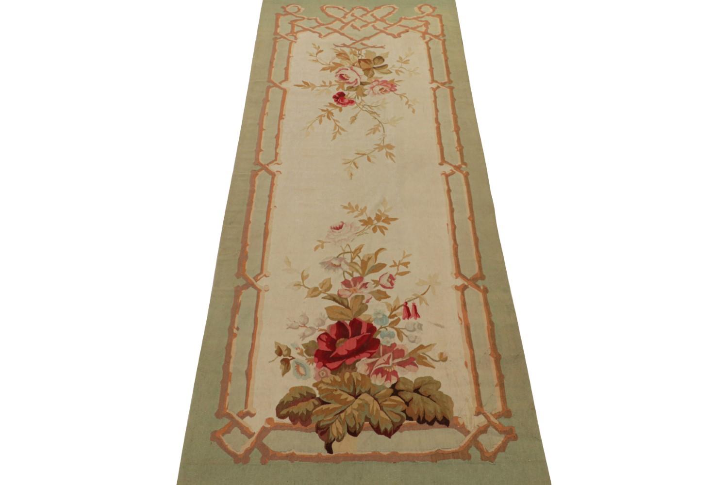 Antique French Aubusson Tapestry Runner Rug