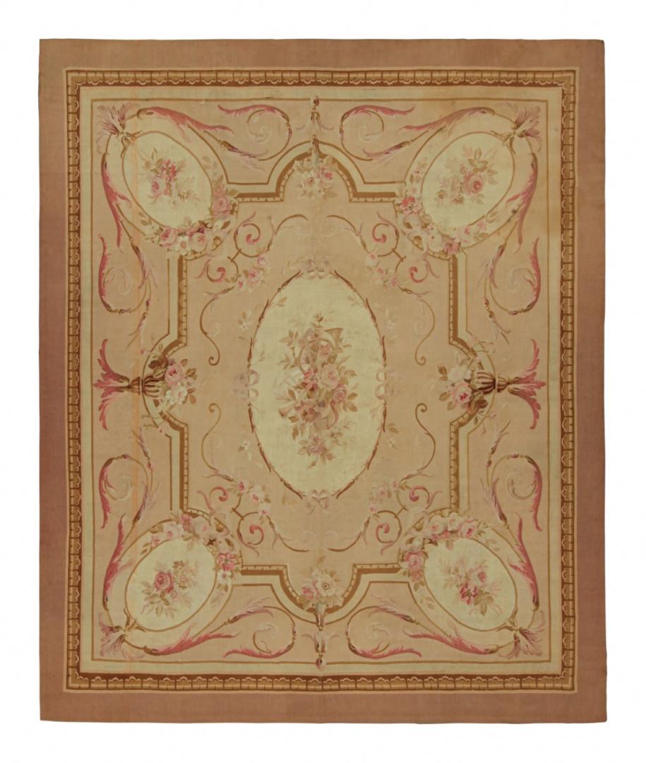 Antique Aubusson Flatweave Rug