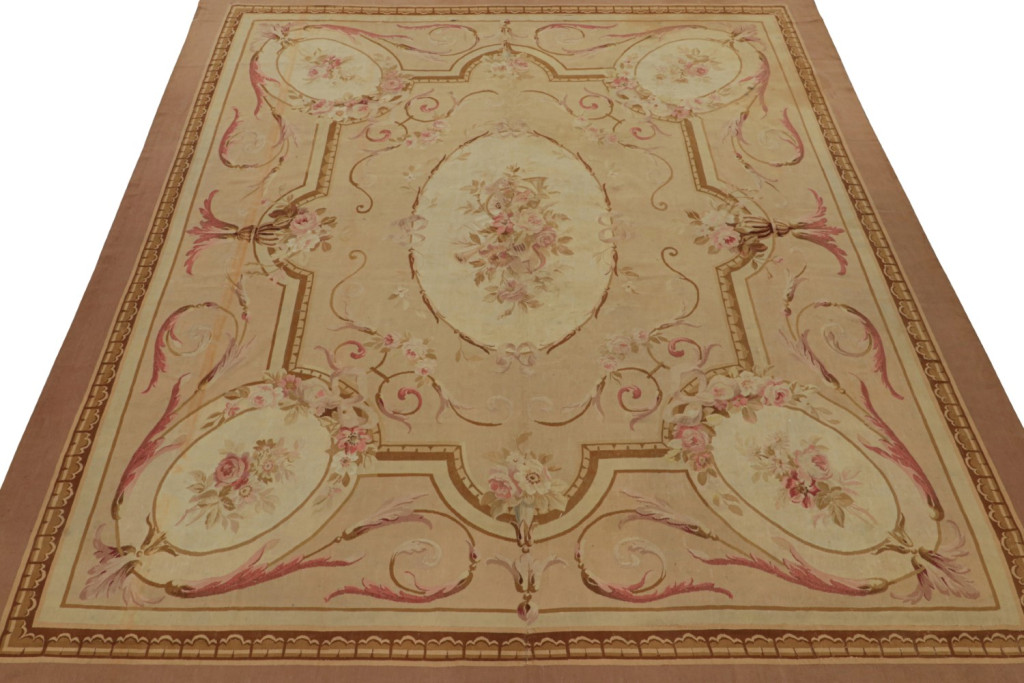 Antique Aubusson Flatweave Rug