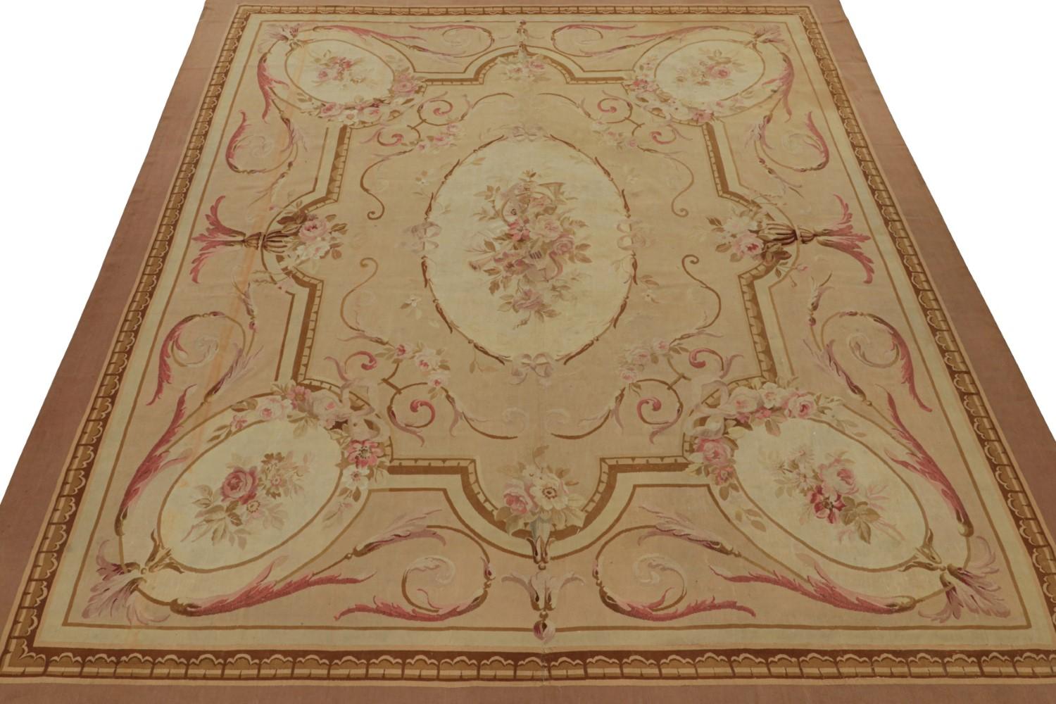 Antique Aubusson Flatweave Rug