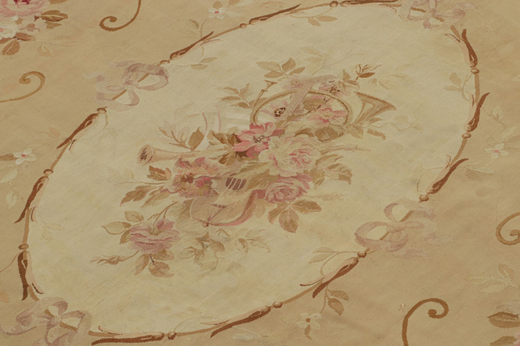 Antique Aubusson Flatweave Rug