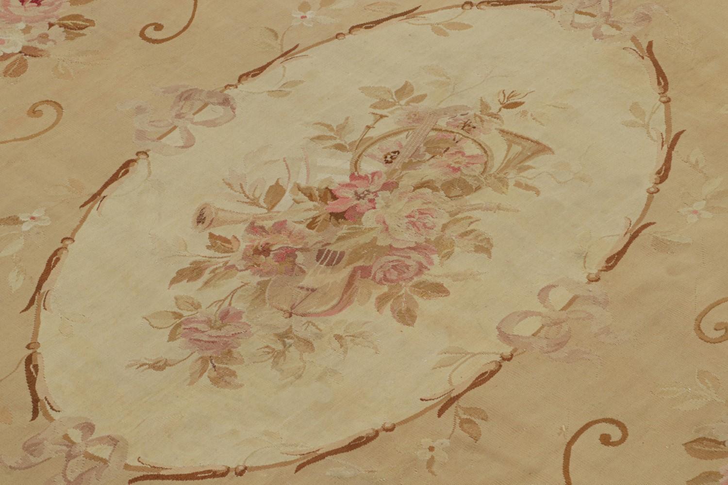 Antique Aubusson Flatweave Rug