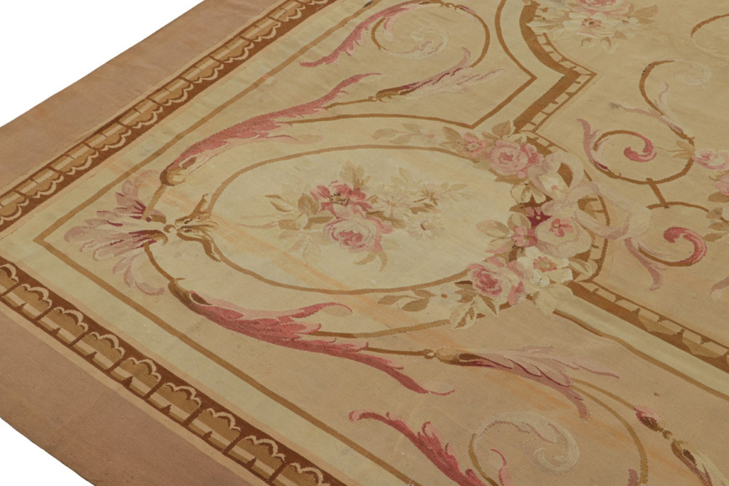 Antique Aubusson Flatweave Rug