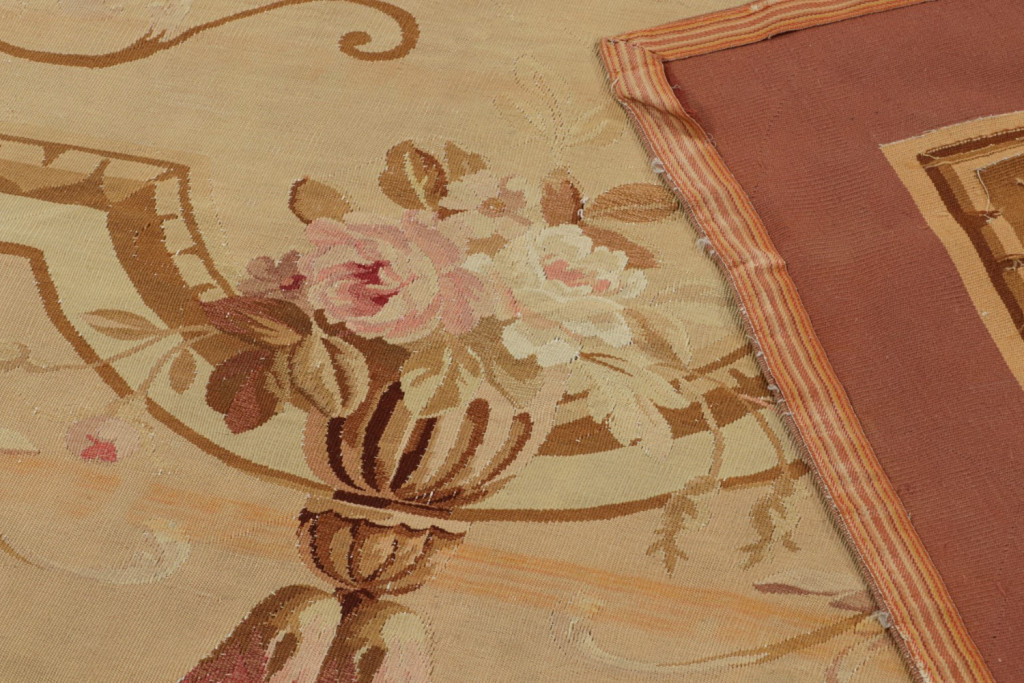 Antique Aubusson Flatweave Rug