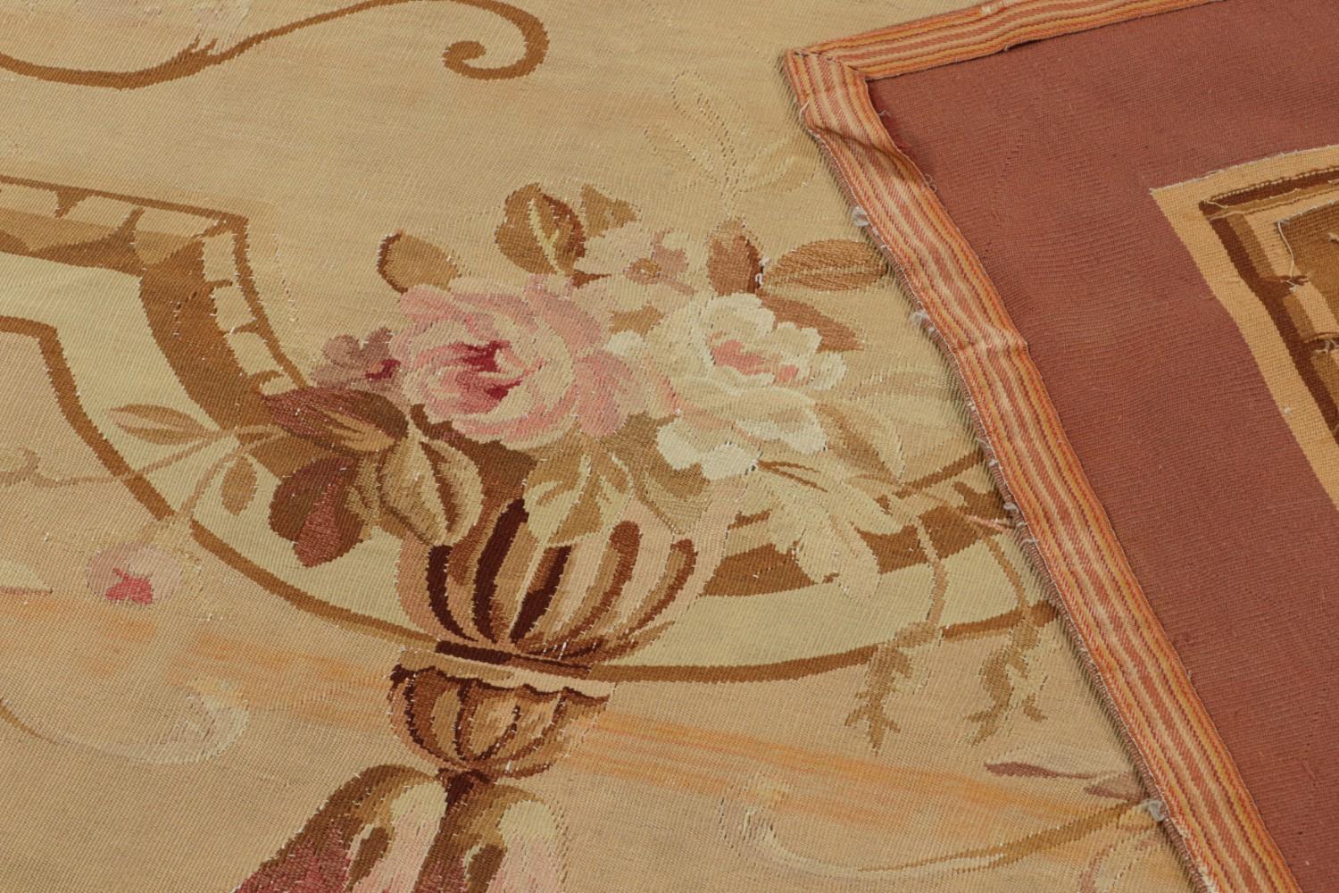 Antique Aubusson Flatweave Rug