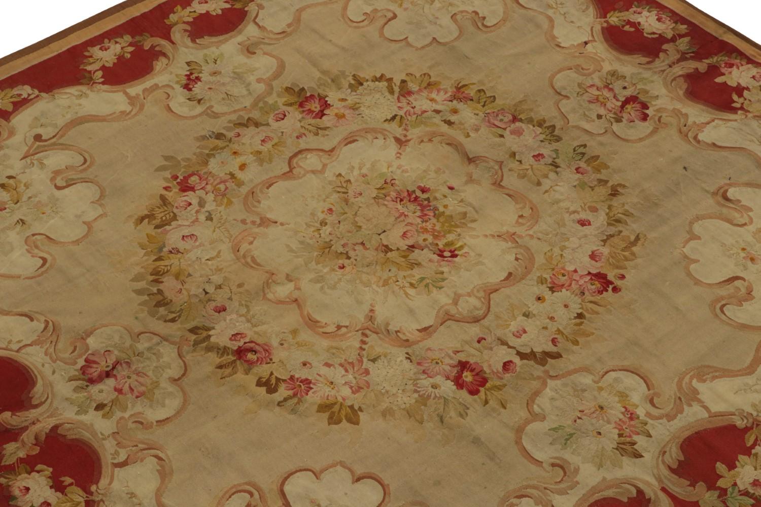 Antique Aubusson Flatweave Rug