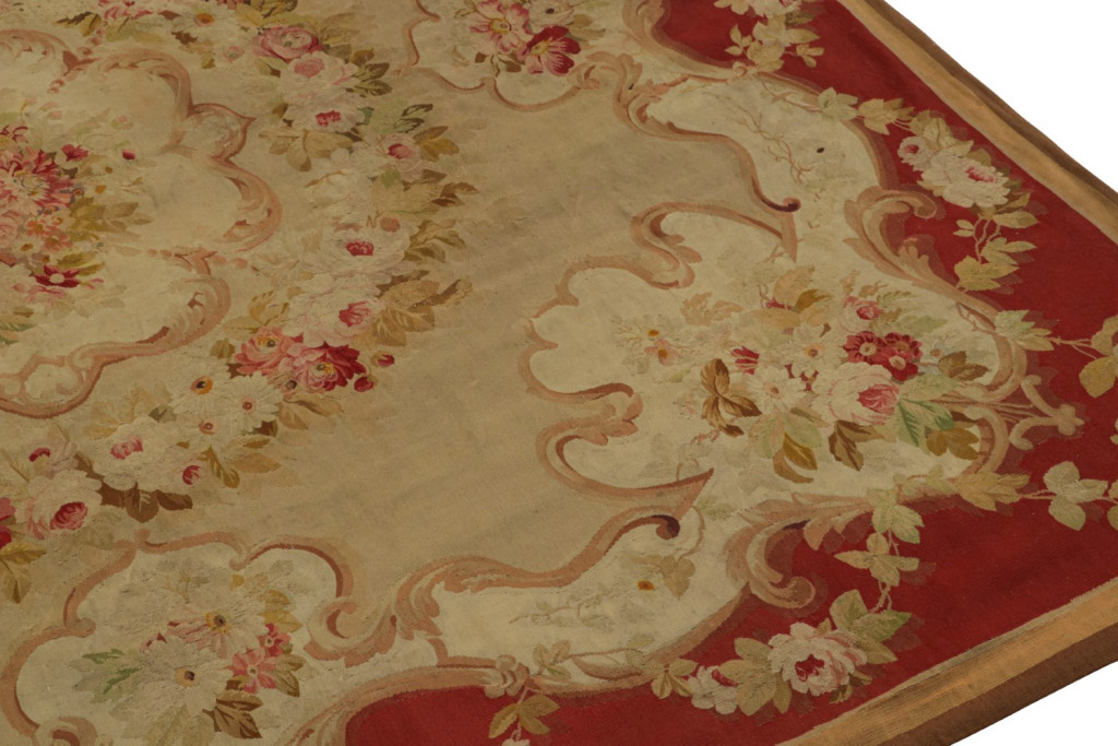Antique Aubusson Flatweave Rug