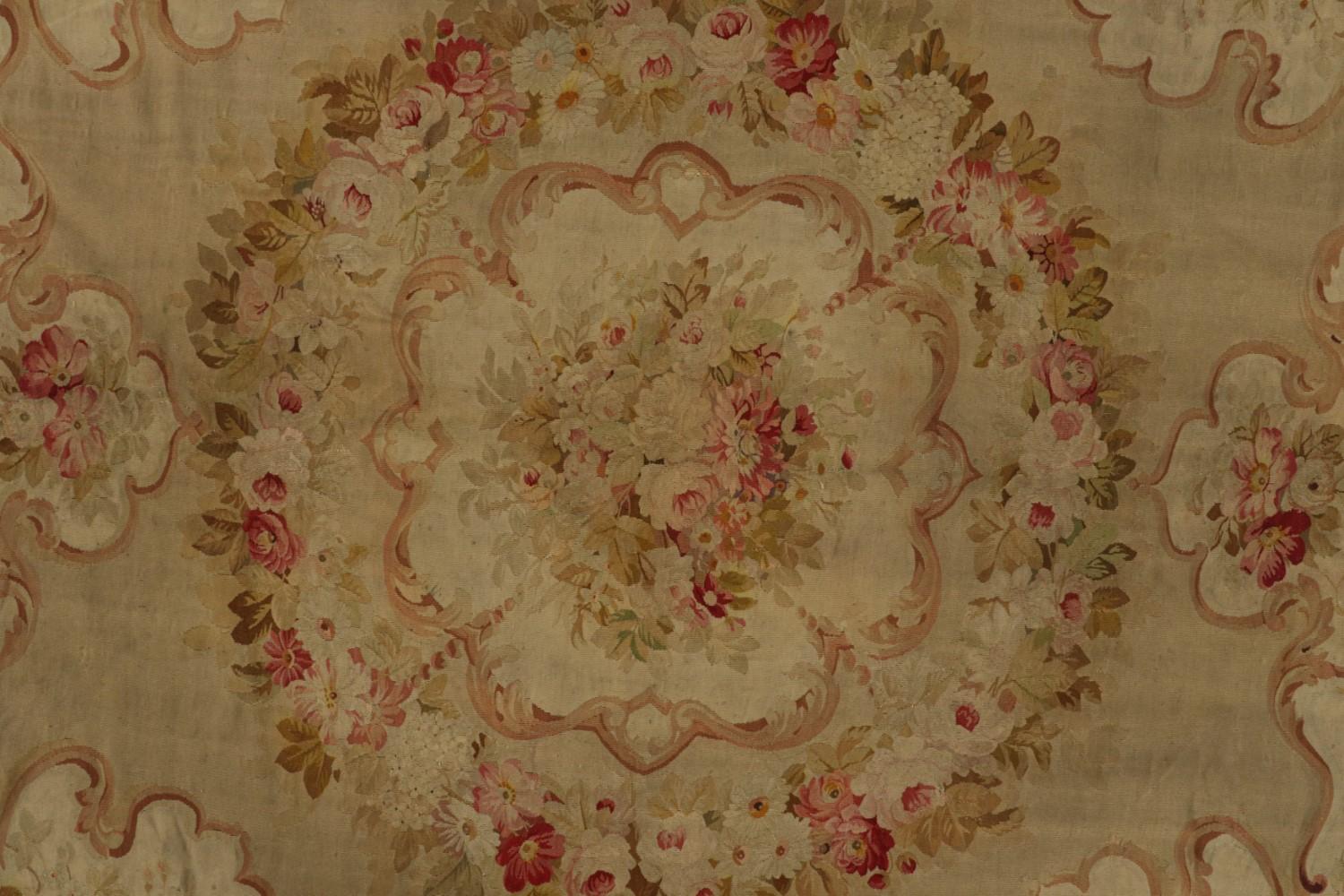 Antique Aubusson Flatweave Rug