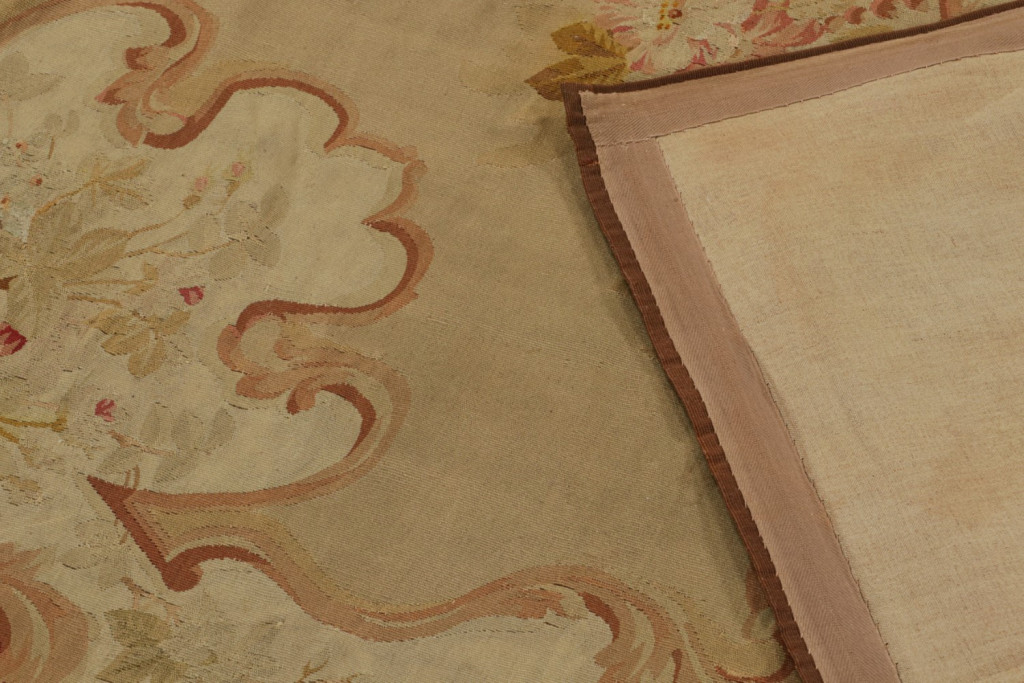 Antique Aubusson Flatweave Rug