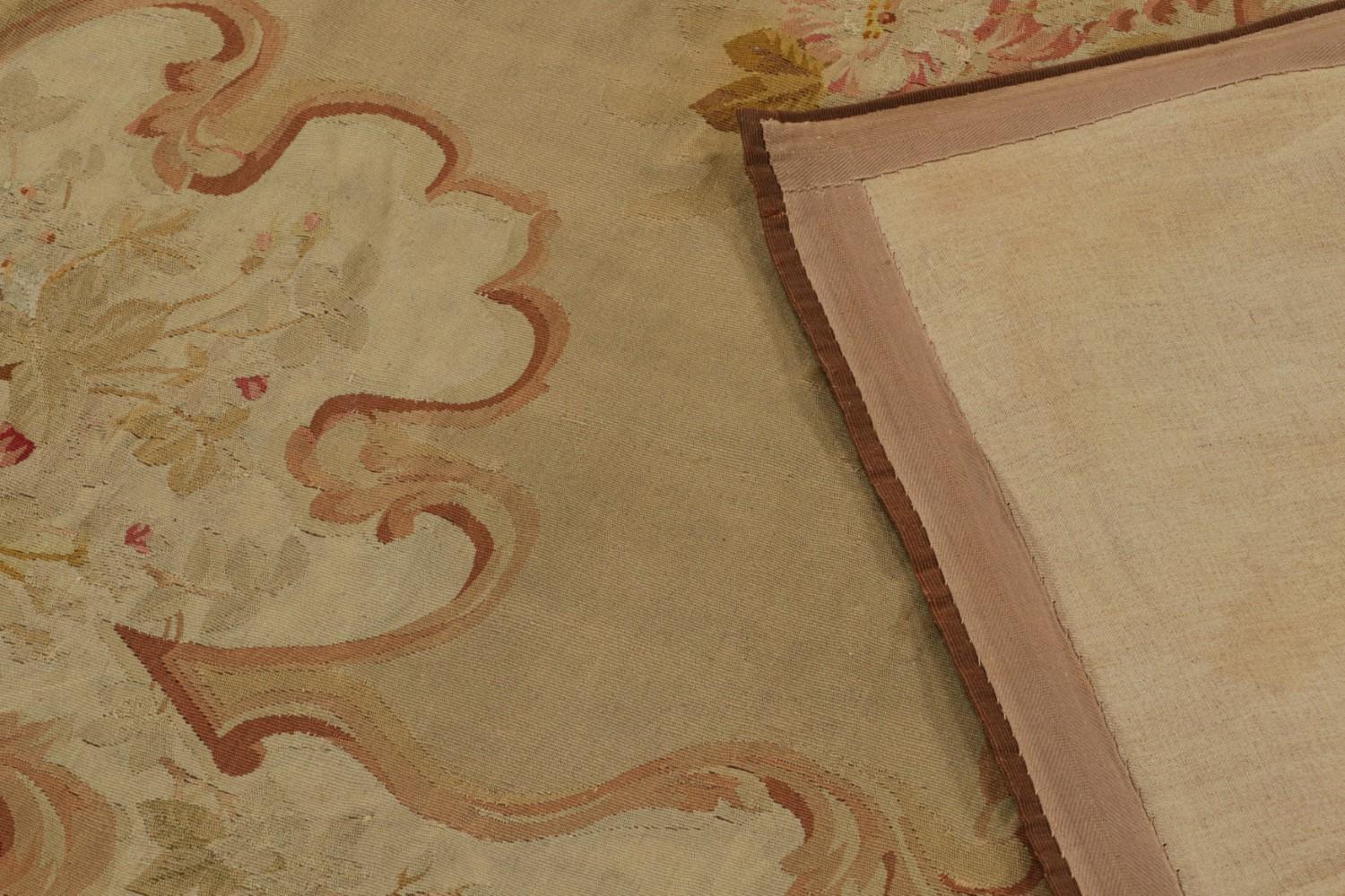 Antique Aubusson Flatweave Rug