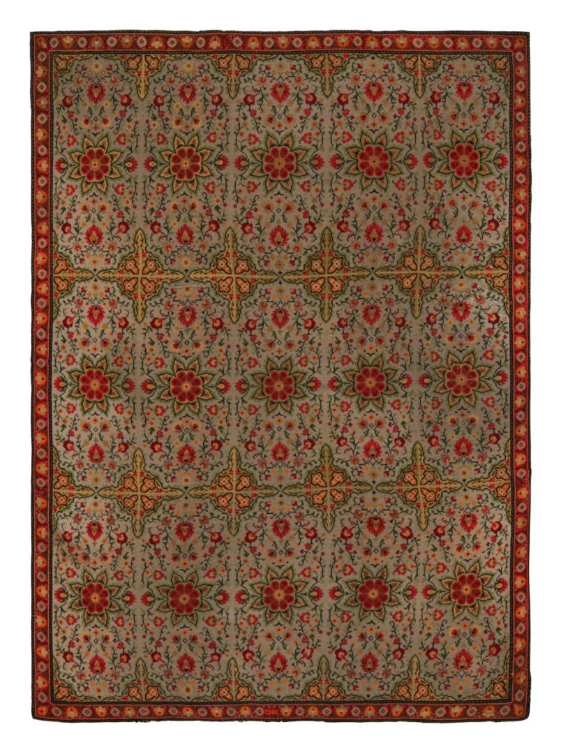 Antique French Needlepoint Style Rug
