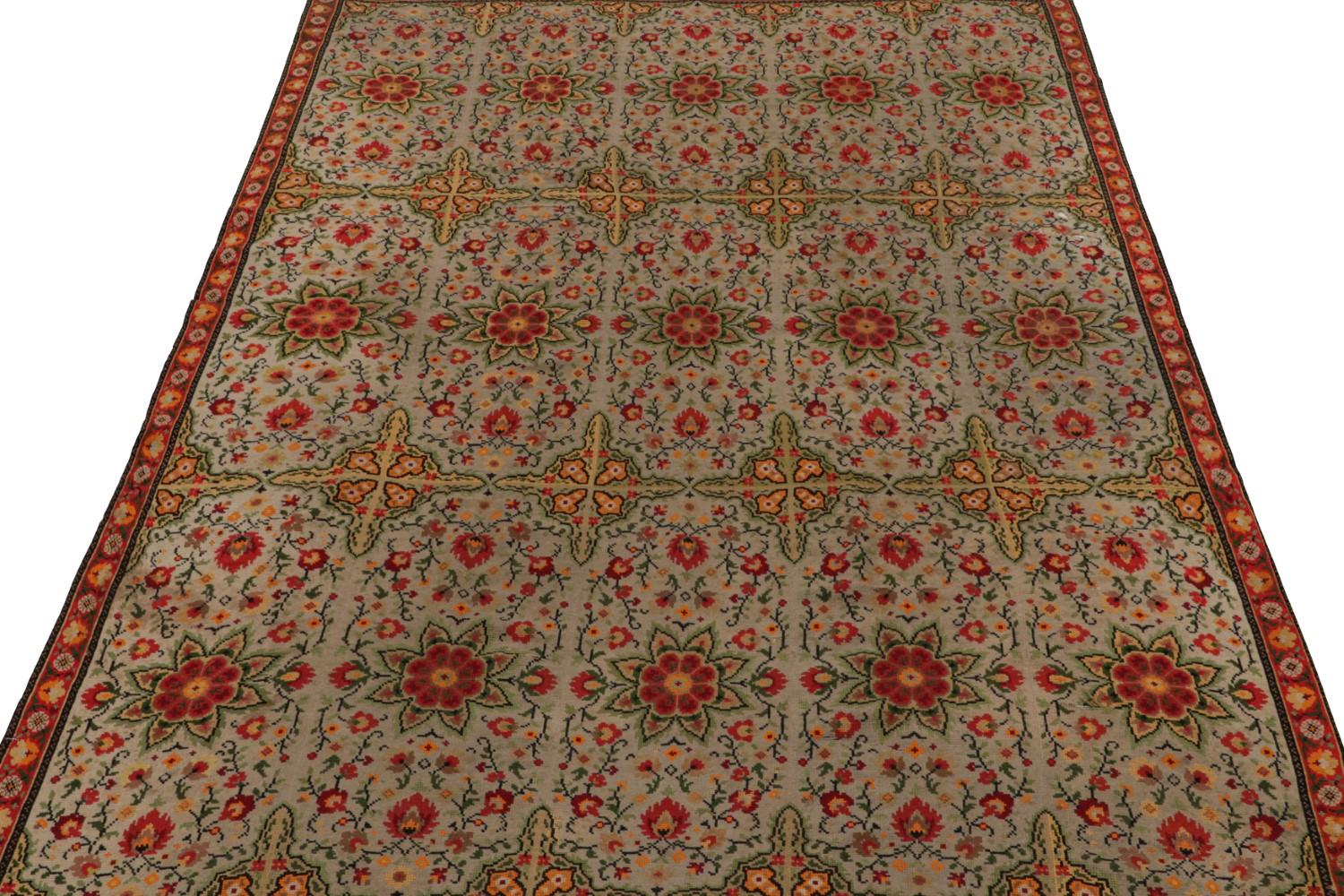 Antique French Needlepoint Style Rug