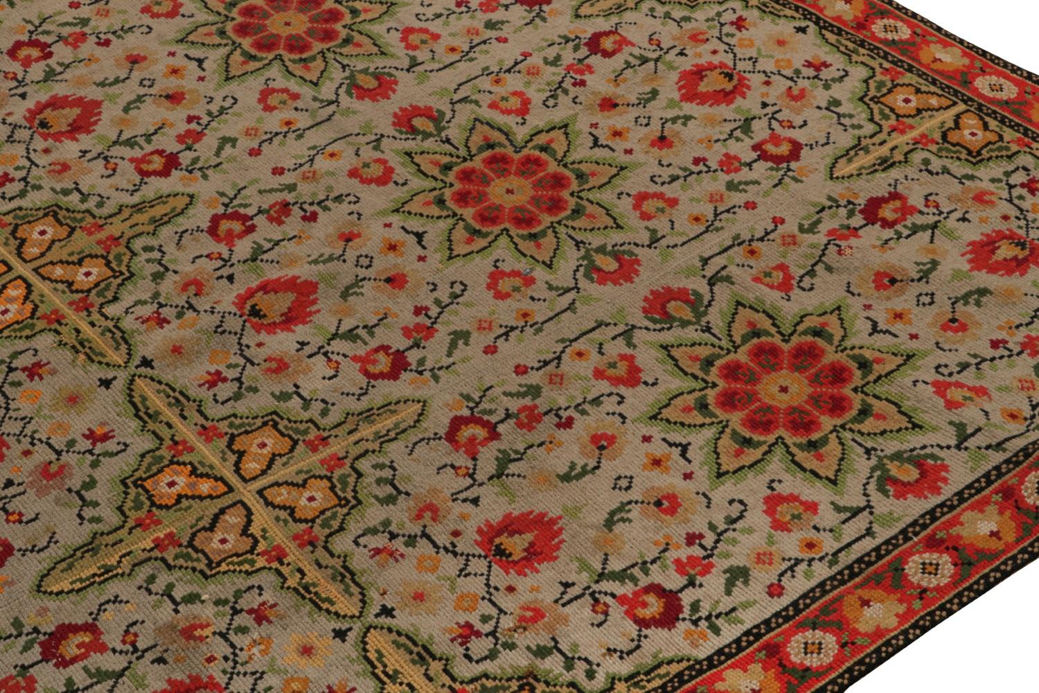 Antique French Needlepoint Style Rug