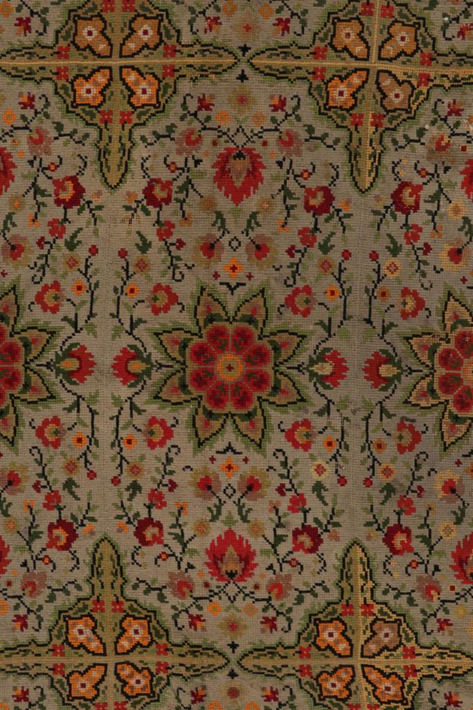 Antique French Needlepoint Style Rug