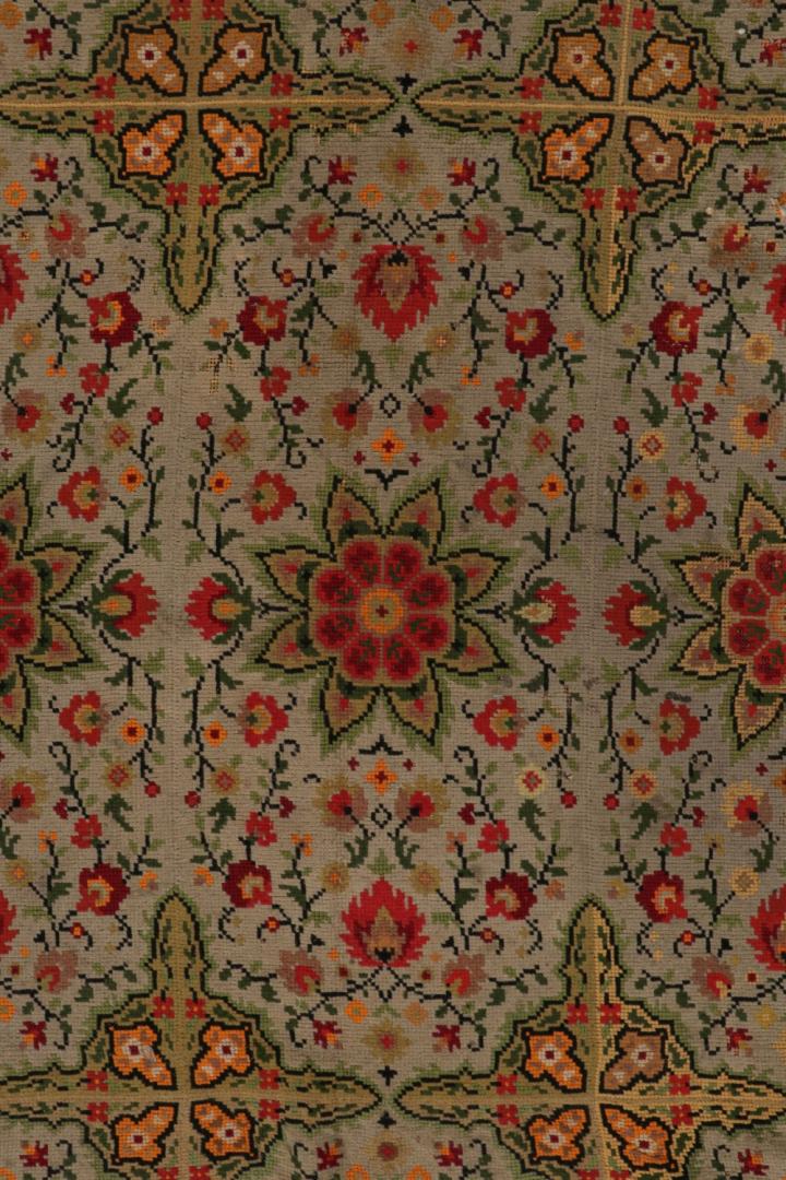 Antique French Needlepoint Style Rug